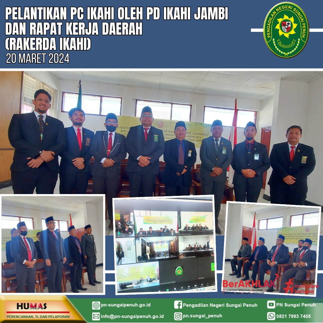 Acara Pelantikan PC IKAHI Oleh PD IKAHI JAMBI Dan RAPAT KERJA DAERAH (RAKERDA IKAHI)